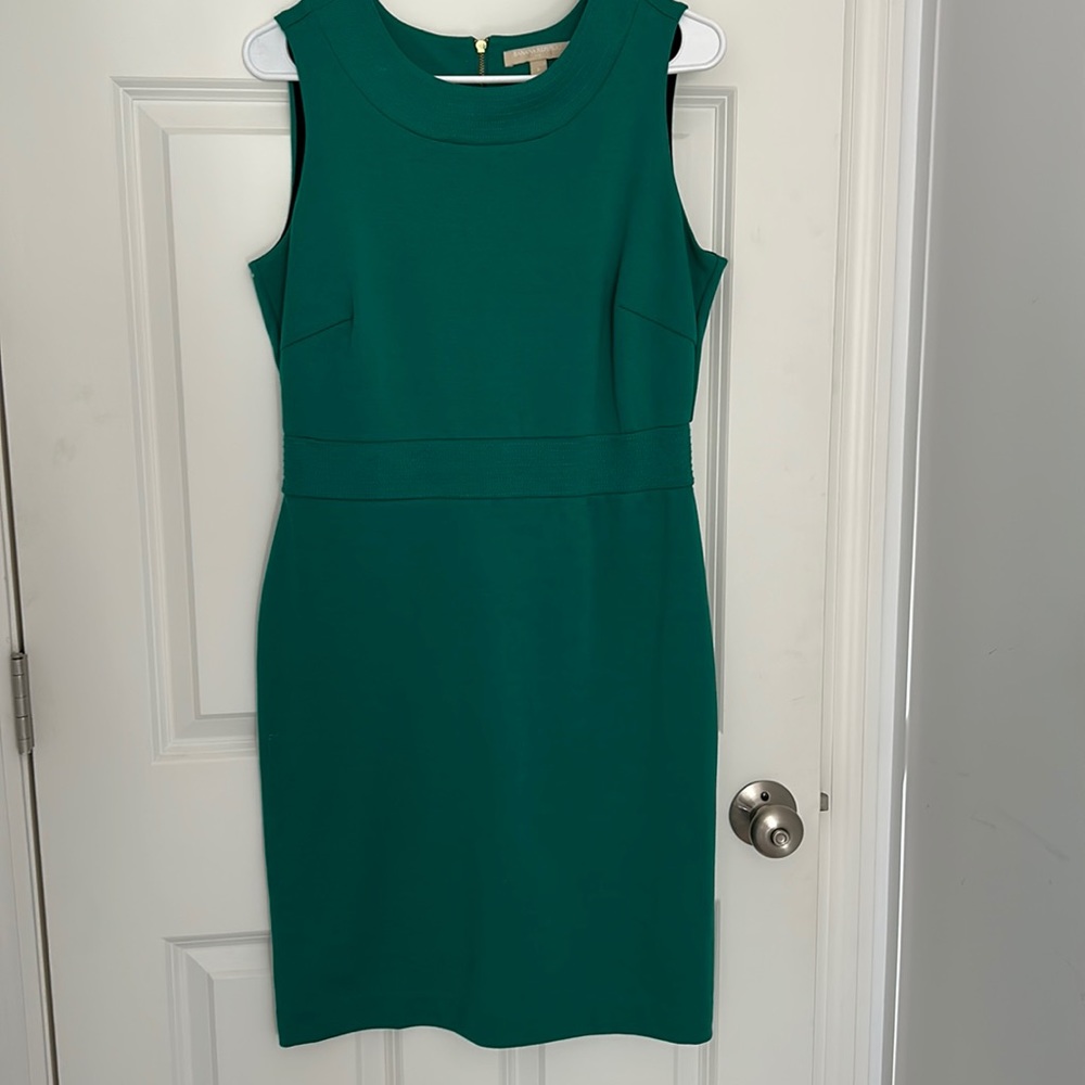 Great green dress for work or a wedding